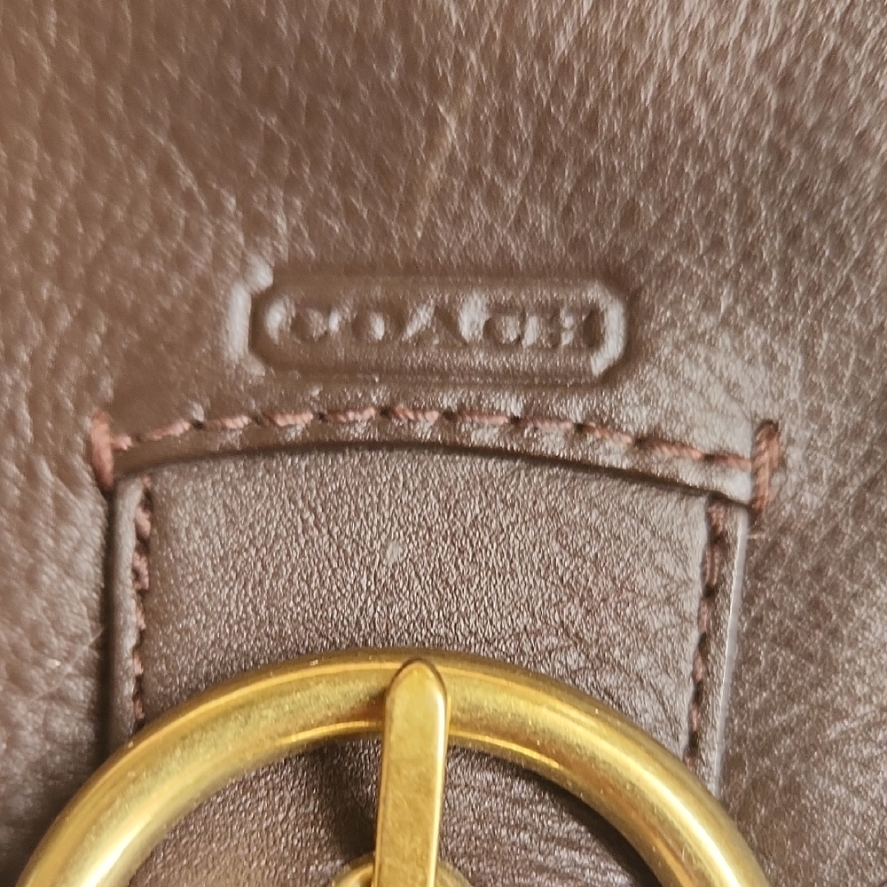 Coach Dark Brown Leather Tote - Picture 2 of 11